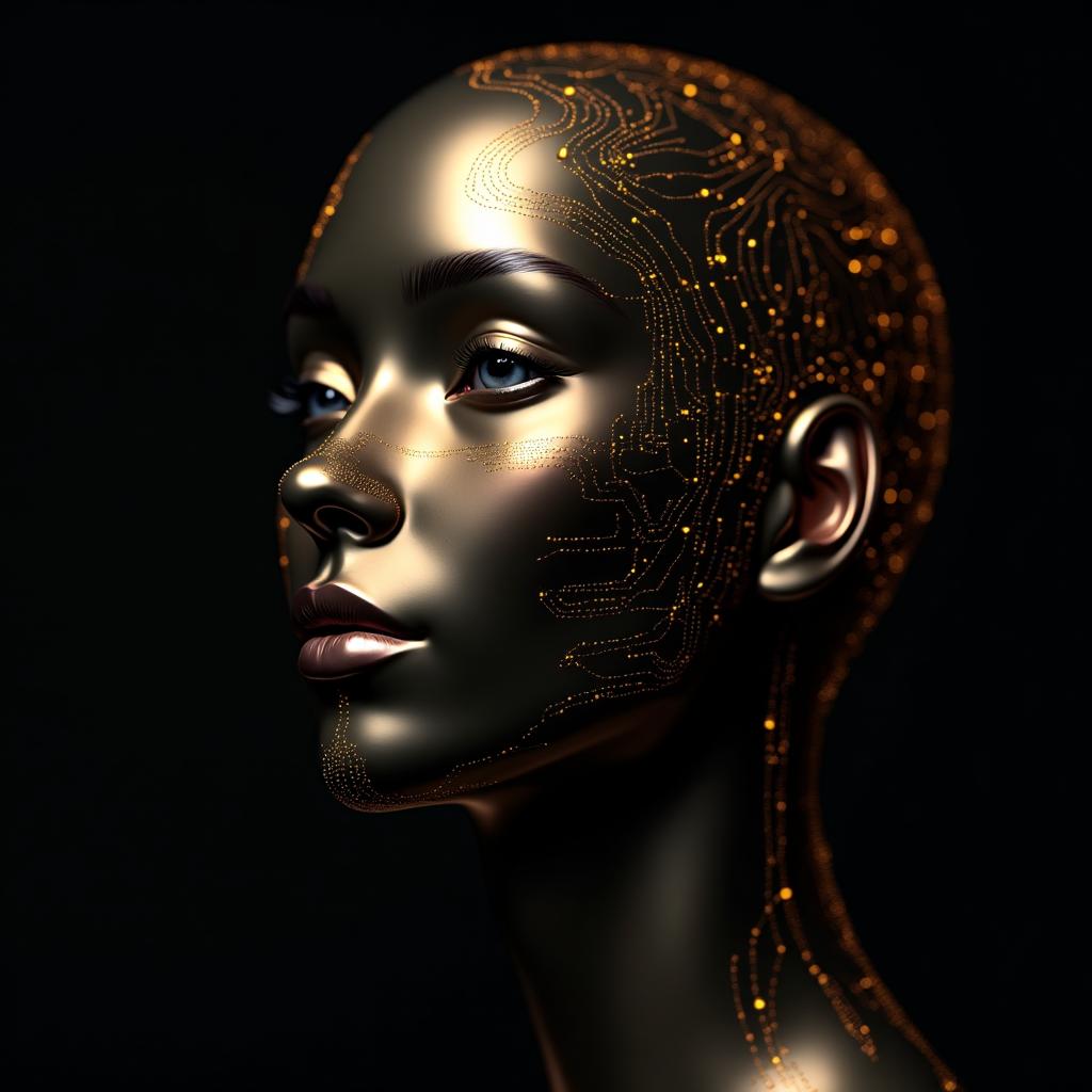 AI-powered copywriting assistant with golden glow - representing the AI integration chapter